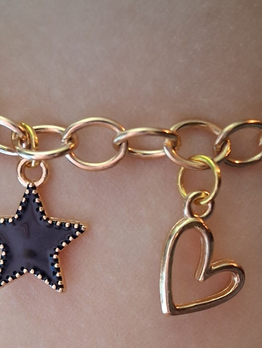 Gold-Tone Charm Bracelet with Multicolor Enamel Accents - Picture 4 of 10